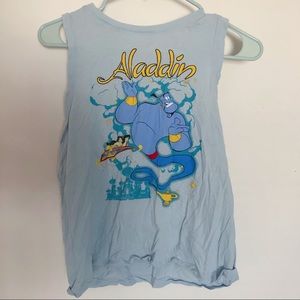 Disney Aladdin Light Blue Stylish Tank Top